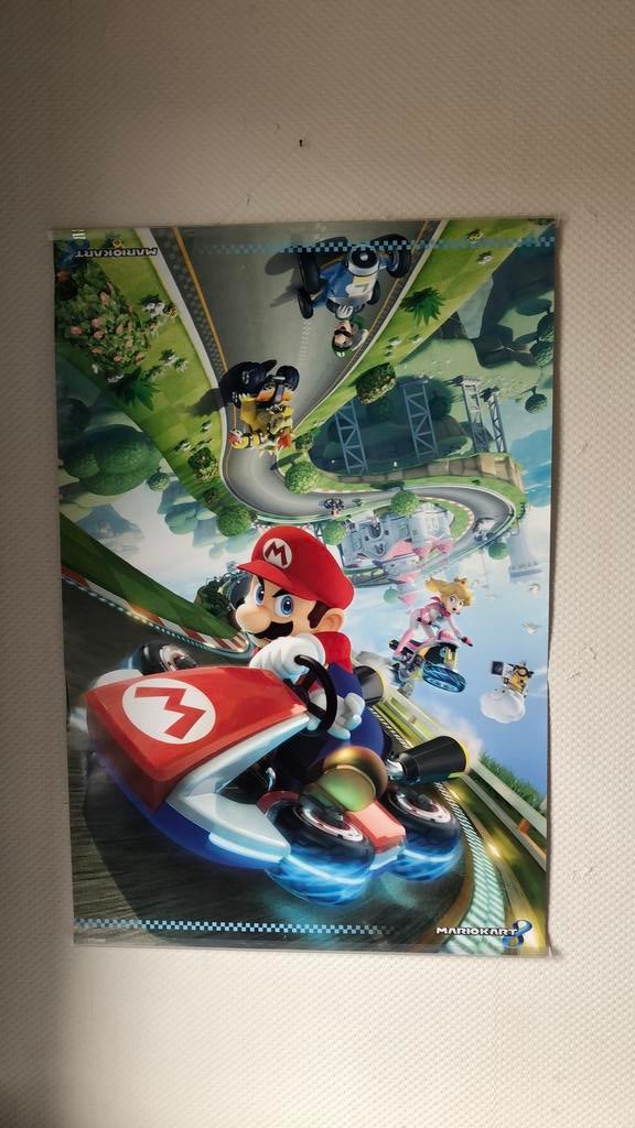 Mario kart poster. 91 x 61cm., Ophalen, Deurposter of groter, Overige onderwerpen, Rechthoekig Staand