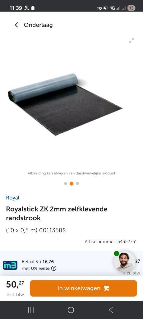 Dakbedekking, Overige materialen, Zwart, Nieuw, Dakleer