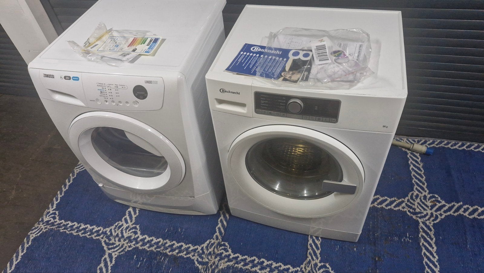 Z.g.a.n wasmachine 8 kg en droger condensor 8kg., Witgoed en Apparatuur, Wasmachines, 1200 tot 1600 toeren, Minder dan 85 cm, 8 tot 10 kg
