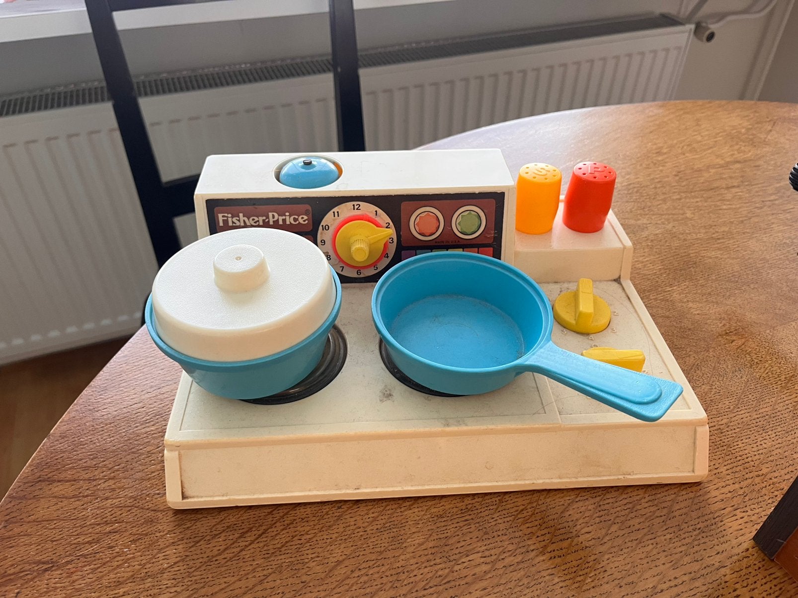 Vintage Fisher-Price kookplaat en picknickset, Ophalen of Verzenden, Gebruikt, Kunststof, Speelkeuken