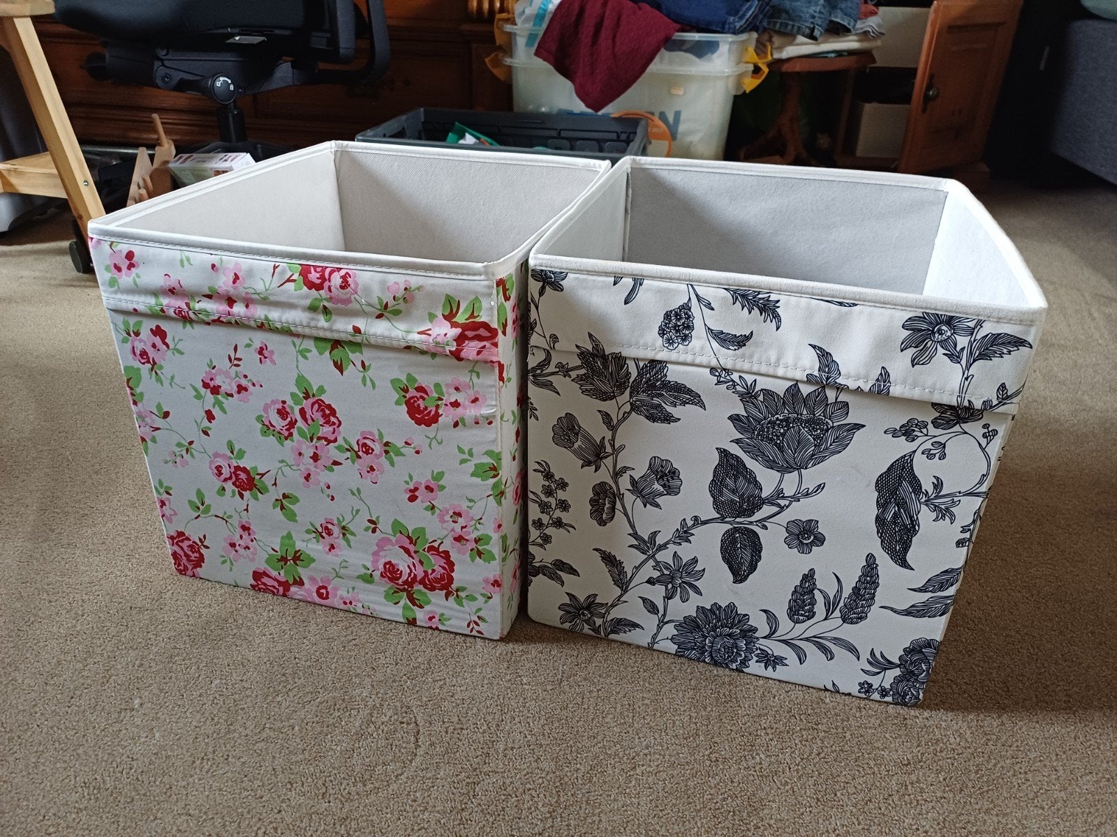7 ikea drona opbergbakken voor in kalax kasten, Meerkleurig, Ophalen of Verzenden, Textiel, Landelijk