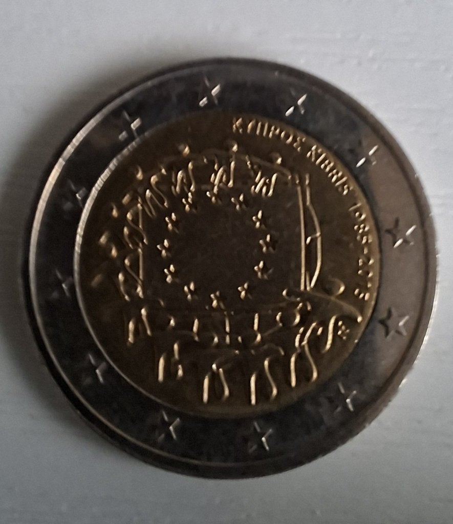 Griekse 2-euromunt, 2015 Europese vlag, Postzegels en Munten, Munten | Europa | Euromunten, Ophalen of Verzenden, Griekenland