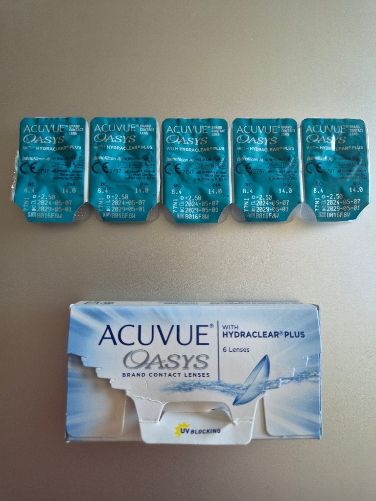 Acuvue Oasys contactlenzen (-2.50 5), Ophalen of Verzenden, Nieuw, Overige kleuren, Overige merken