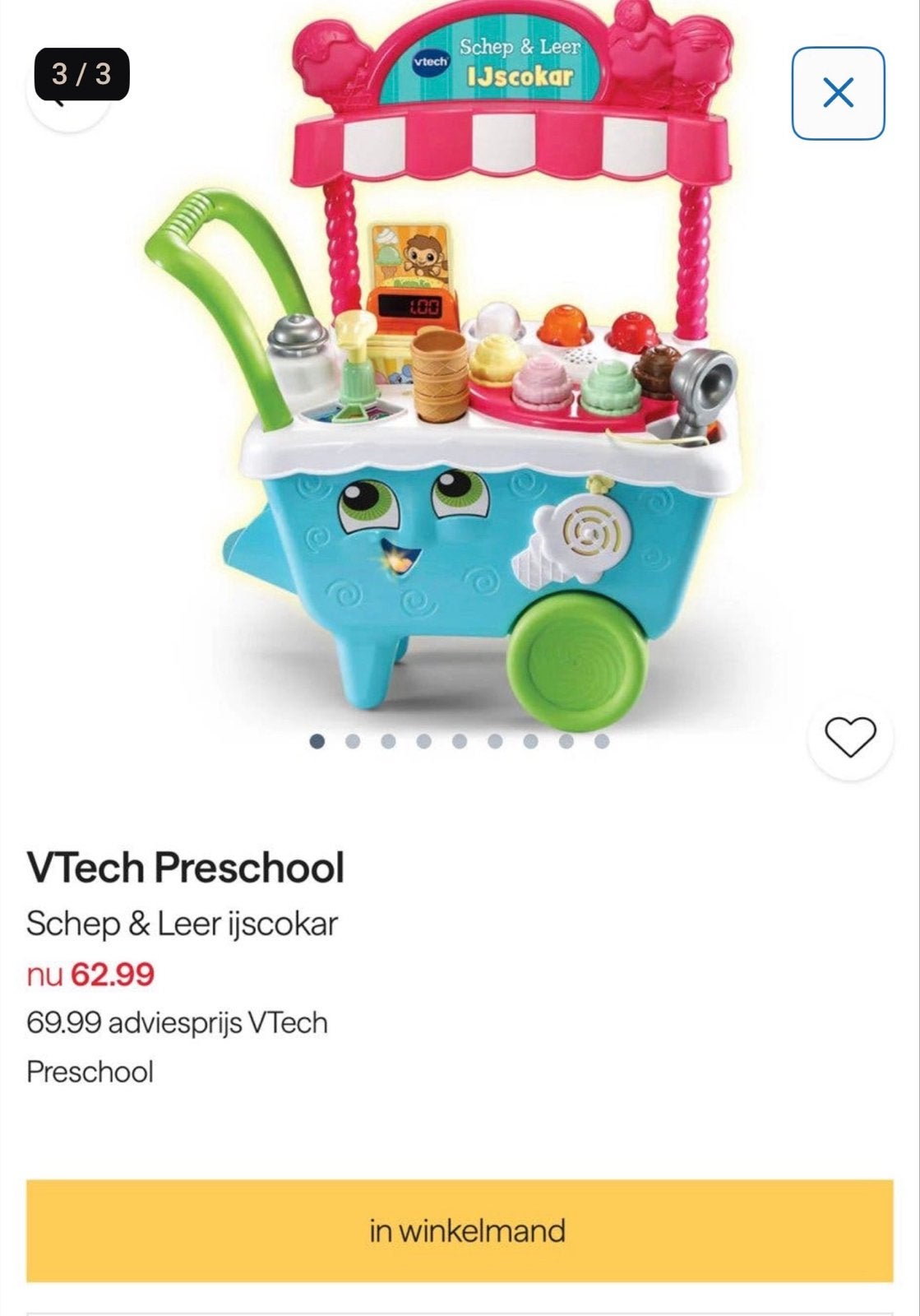 VTech Schep & Leer ijscokar, Ophalen, Gebruikt, Jongen of Meisje