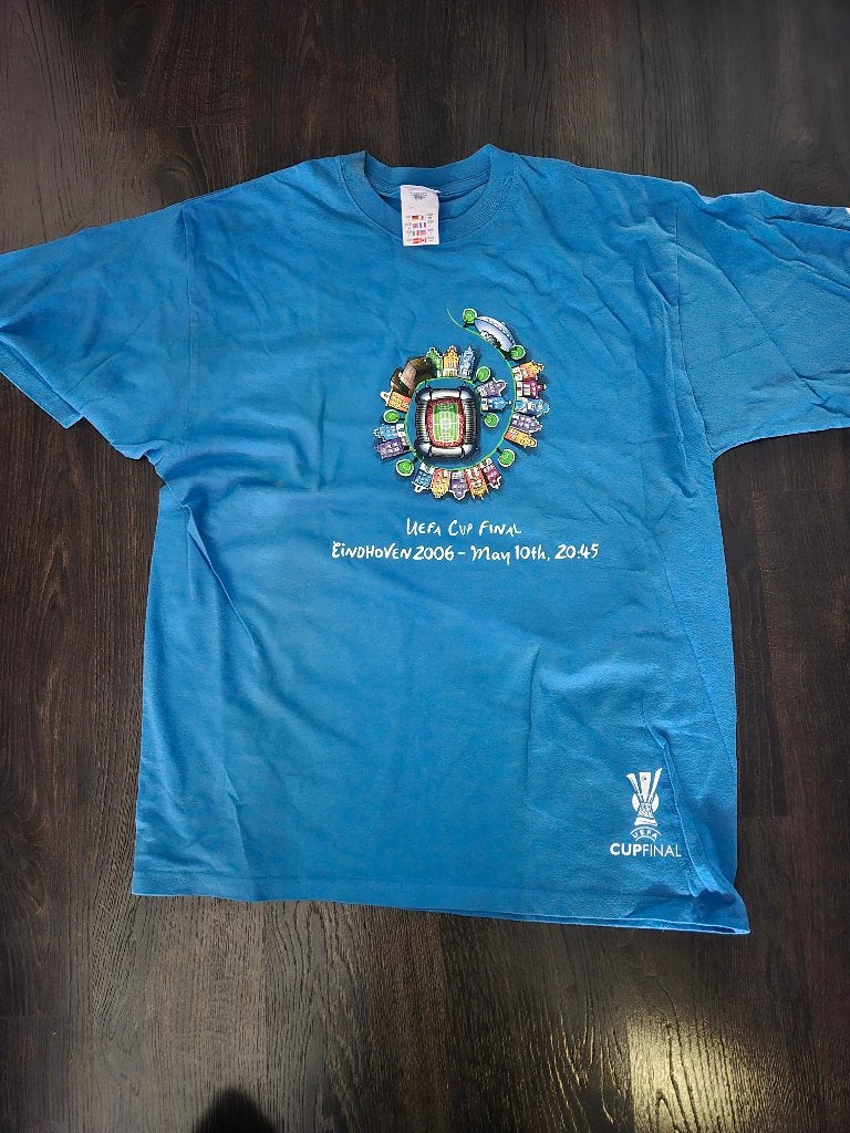 Zeldzaam Vintage T-Shirt UEFA Cup Final maat L, Ophalen of Verzenden, Zo goed als nieuw, Buitenlandse clubs, Shirt