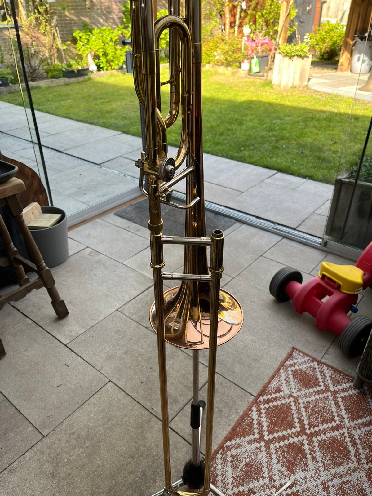 Schuiftrombone Aurora Classic, Muziek en Instrumenten, Blaasinstrumenten | Trombones, Ophalen of Verzenden, Gebruikt, Tenor, Met koffer