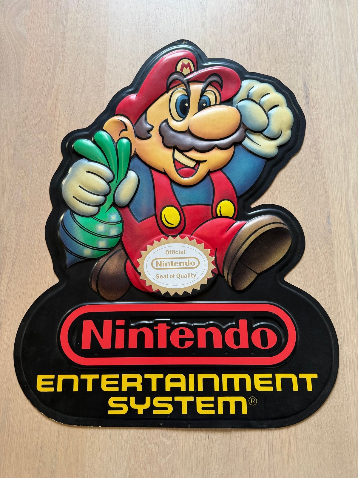 Vintage Nintendo Entertainment System Mario 3D Reclamebord, Ophalen, Nintendo, Gebruikt