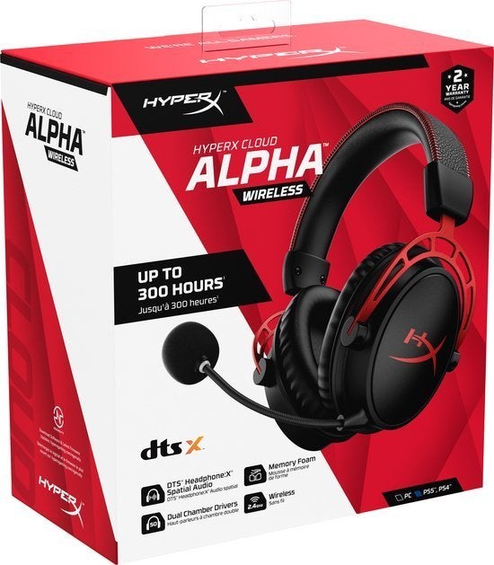 HP HyperX Cloud Alpha - Wireless Gaming Headset (zwart-rood), HyperX, Nieuw, Ophalen of Verzenden, Gaming headset