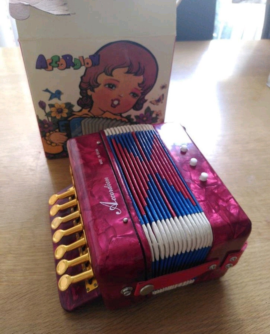 Vintage speelgoed accordeon, Ophalen of Verzenden