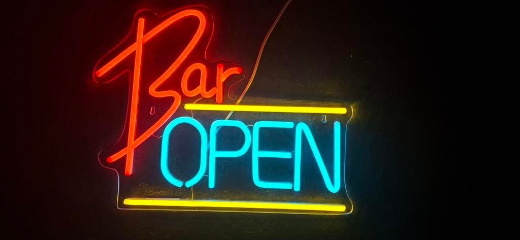 Bar Open led neon verlichting, Ophalen of Verzenden, Nieuw