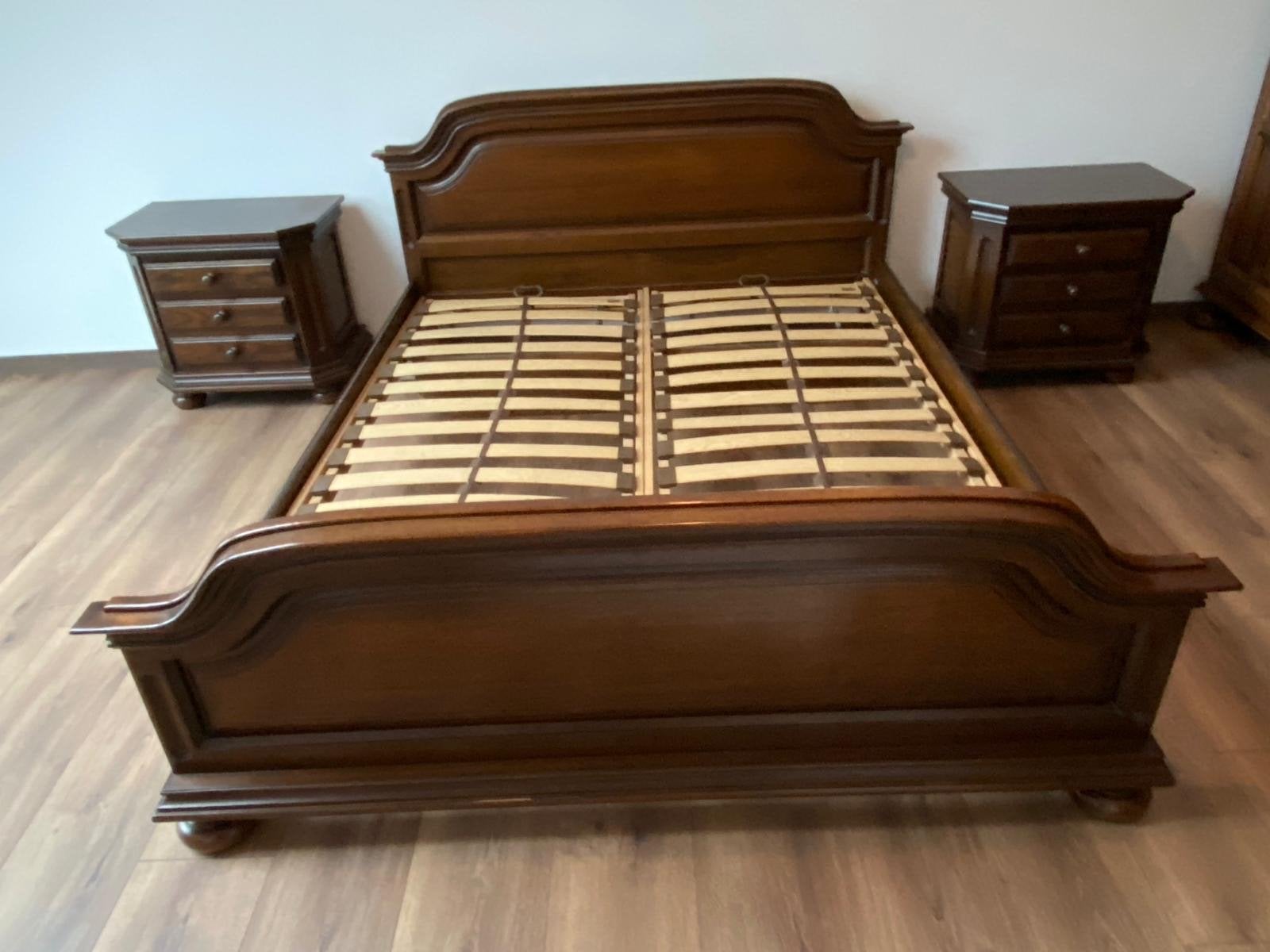 Tweepersoonsbed met nachtkastjes - Massief Hout (m2442789842 ...