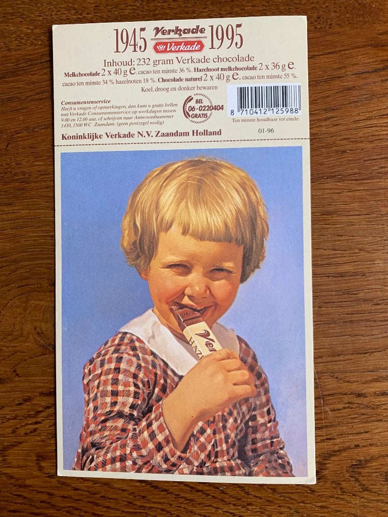 "Verkade" Kaart '1945 - 1995' Nieuw, Ophalen of Verzenden, Nieuw, Reclamebord
