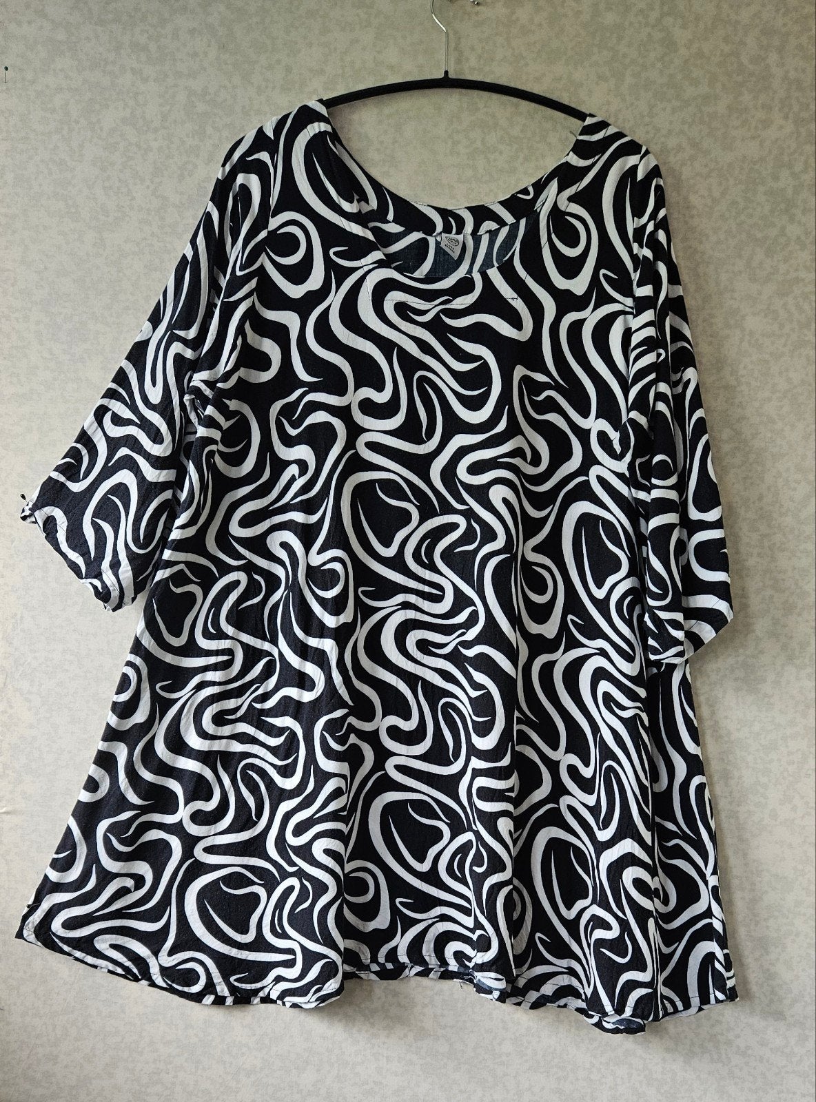Mooie A lijn tuniek Luna Serena maat 46-48, Ophalen of Verzenden, Zo goed als nieuw, Zwart, Blouse of Tuniek