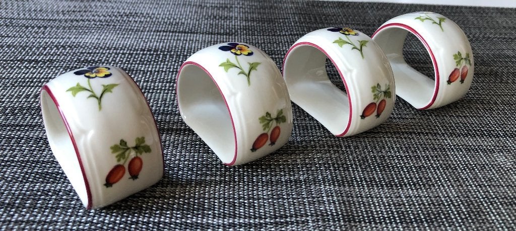 Villeroy & Boch Petite Fleur servethouders x 4, Overige typen, Ophalen of Verzenden, Zo goed als nieuw, Overige stijlen