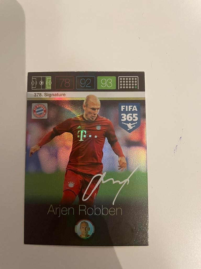 Arjen Robben signature kaart panini 2017, Ophalen of Verzenden, Zo goed als nieuw, Plaatje