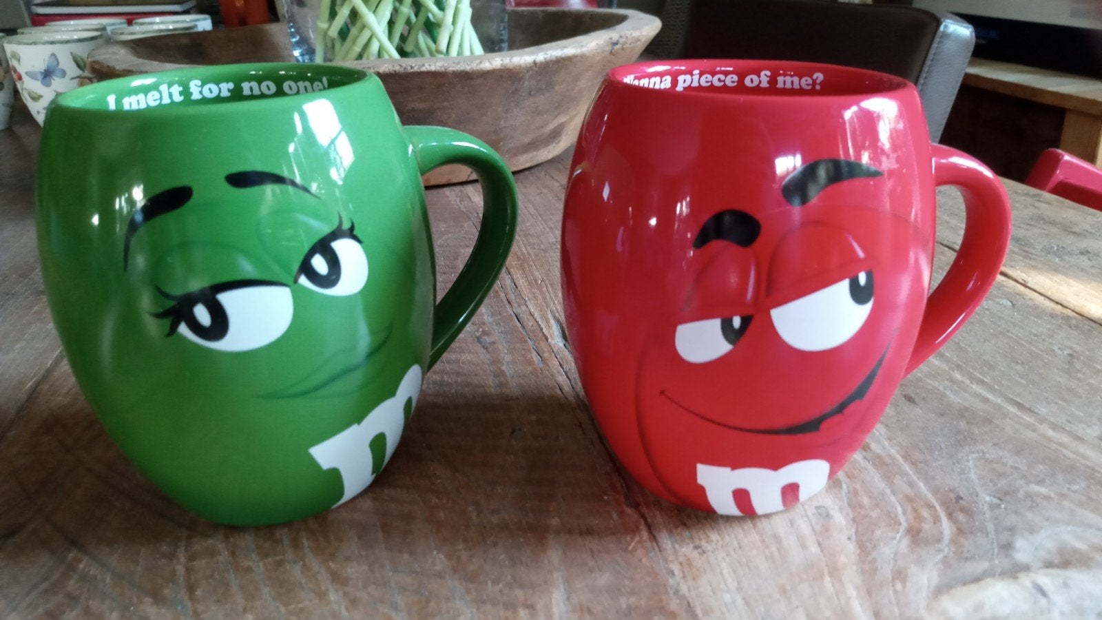 grote M&M mokken bolle vorm 2x, Verzamelen, Merken en Reclamevoorwerpen, Ophalen of Verzenden