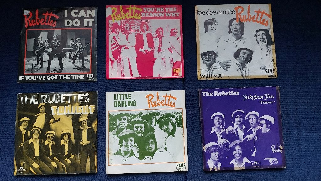 25 vinyl singles in één koop (6 x Rubettes), Cd's en Dvd's, Vinyl Singles, Ophalen, Gebruikt, Pop, Single