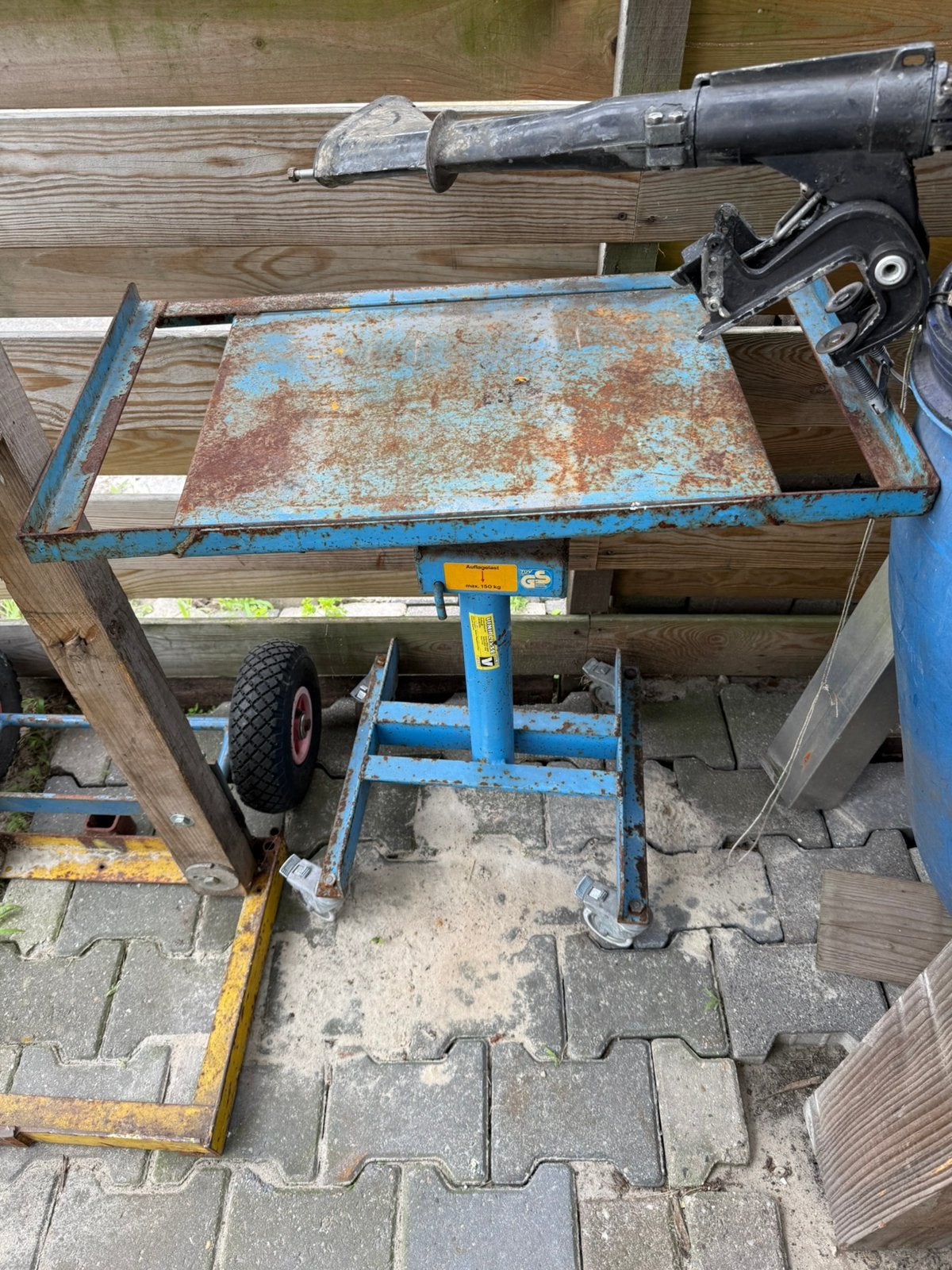 Werk tafel verstelbaar, Doe-het-zelf en Verbouw, Werkbanken, Ophalen, Gebruikt