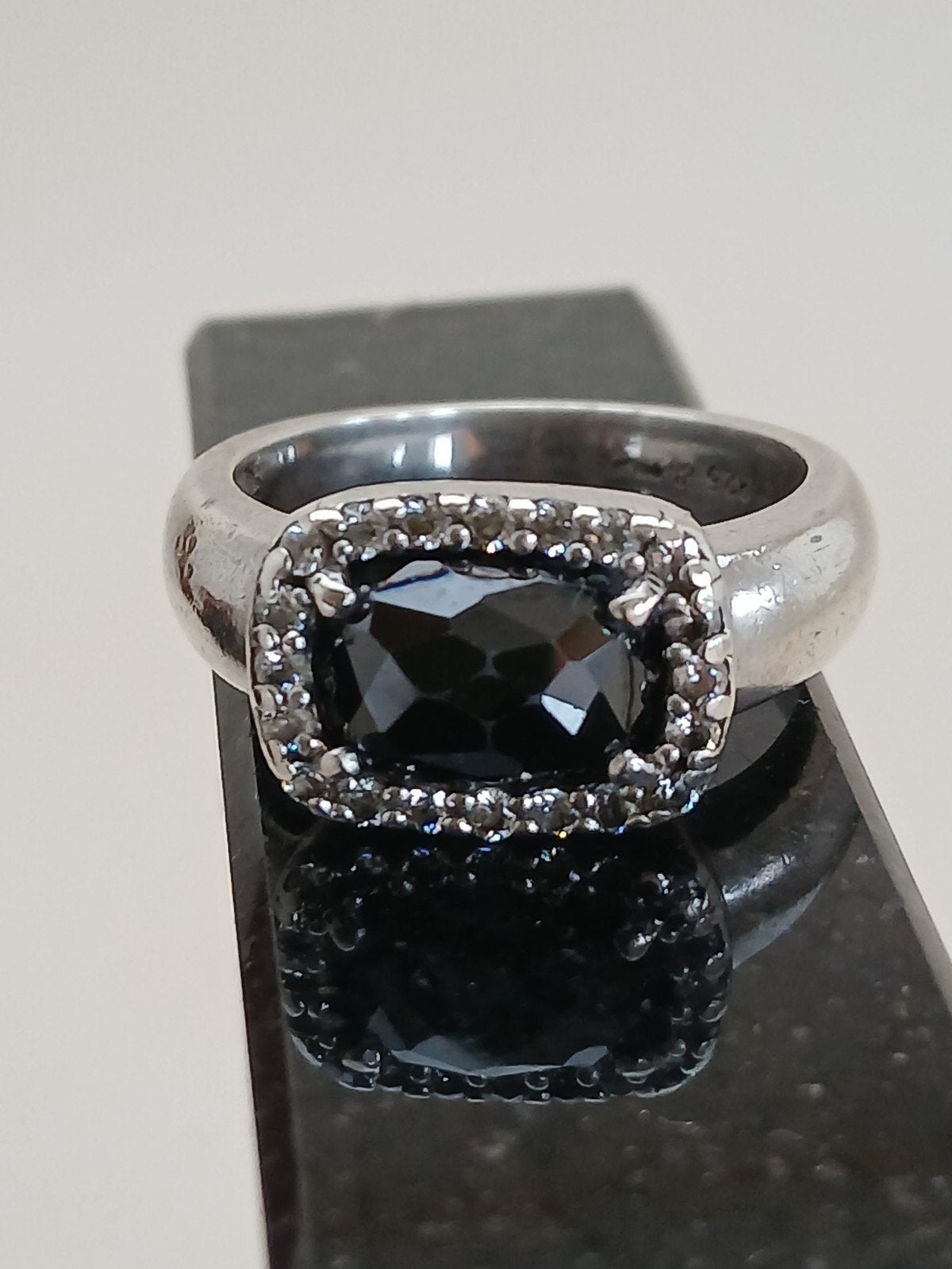 Ti Sento Zilveren Ring met Facet Geslepen Onyx - Maat 18.1, Ophalen of Verzenden
