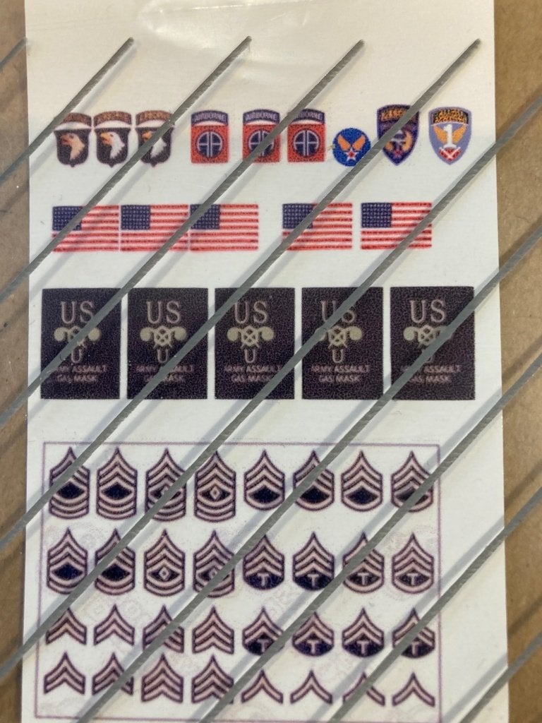 Us decals airborne 1/16, Ophalen of Verzenden, Nieuw, Groter dan 1:35, Figuur of Figuren