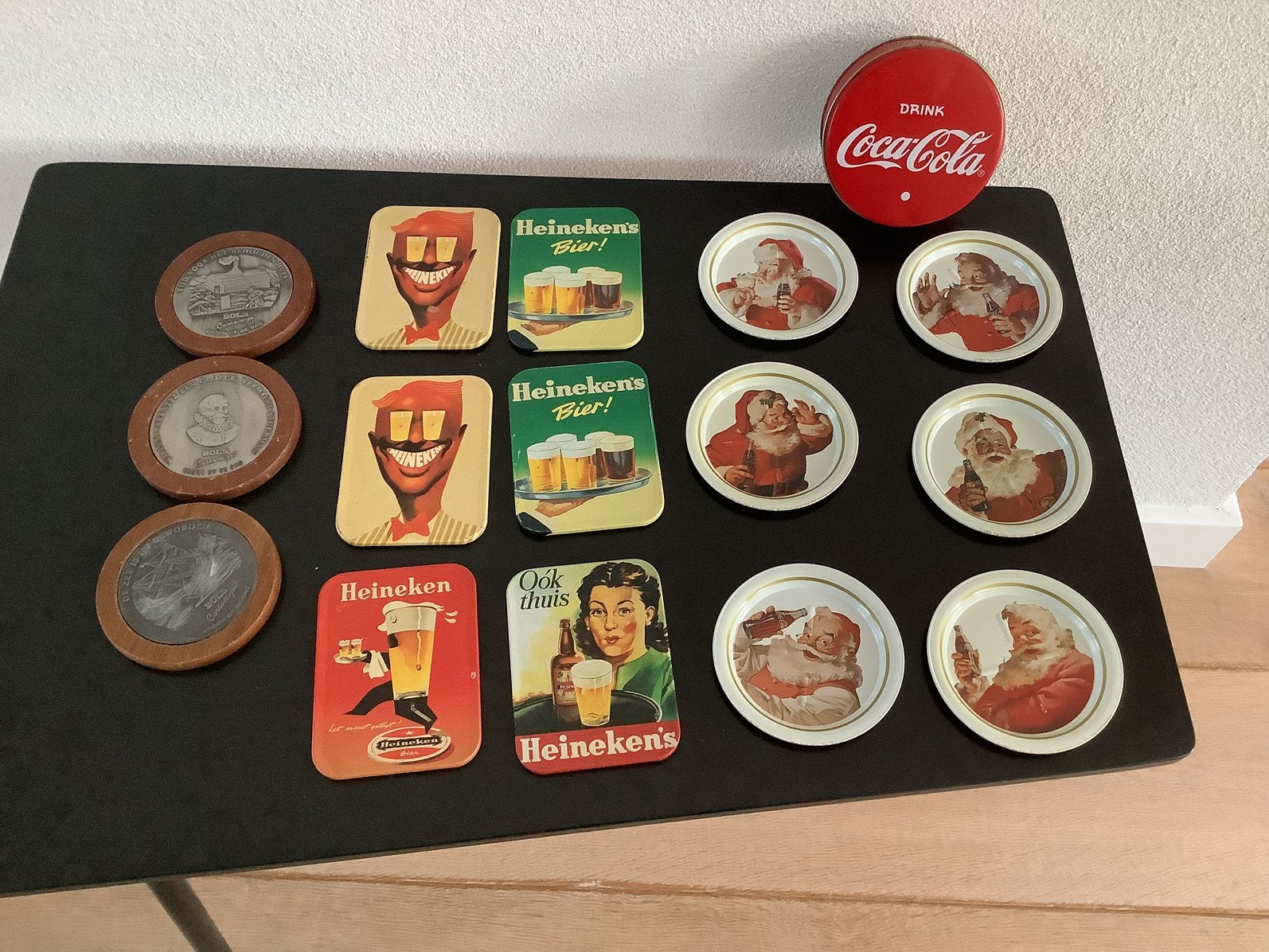 Retro onderzetters: Bols, Heineken en Coca Cola, Ophalen of Verzenden, Zo goed als nieuw, Gebruiksvoorwerp