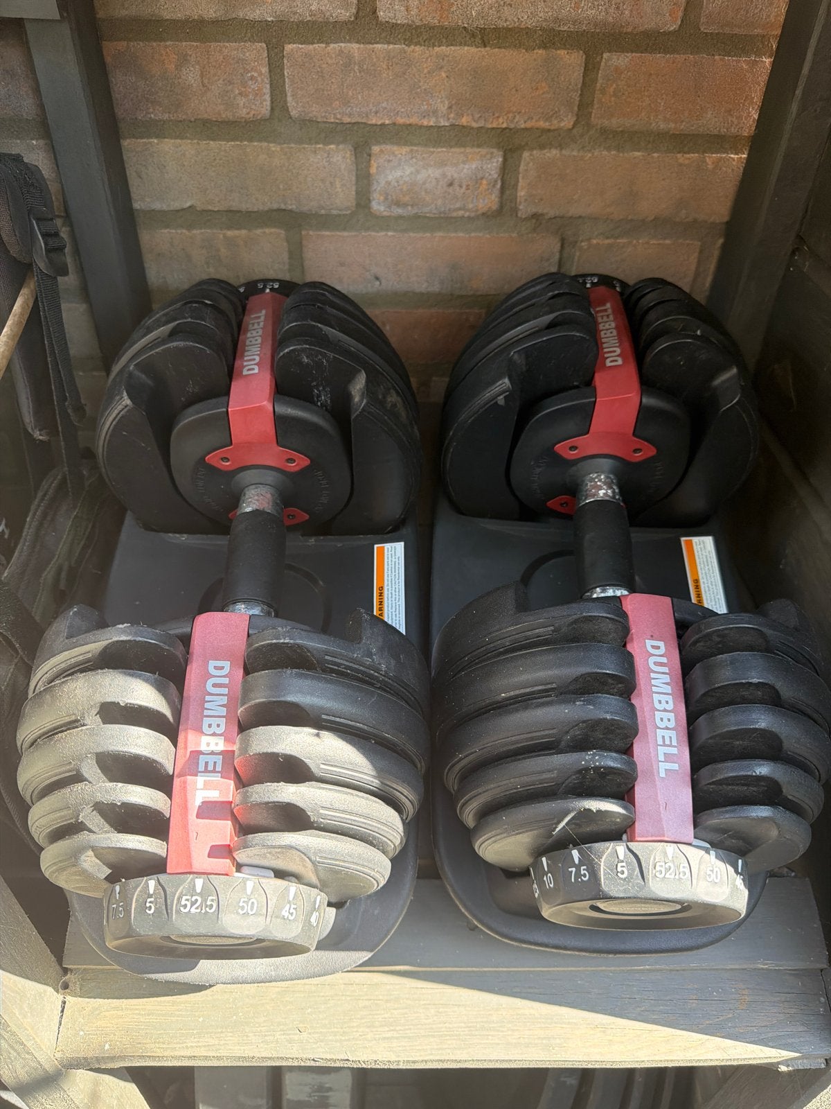 Verstelbare Dumbbells Set - 2x 52.5 lbs (23.8 kg), Ophalen, Gebruikt, Armen, Dumbbell