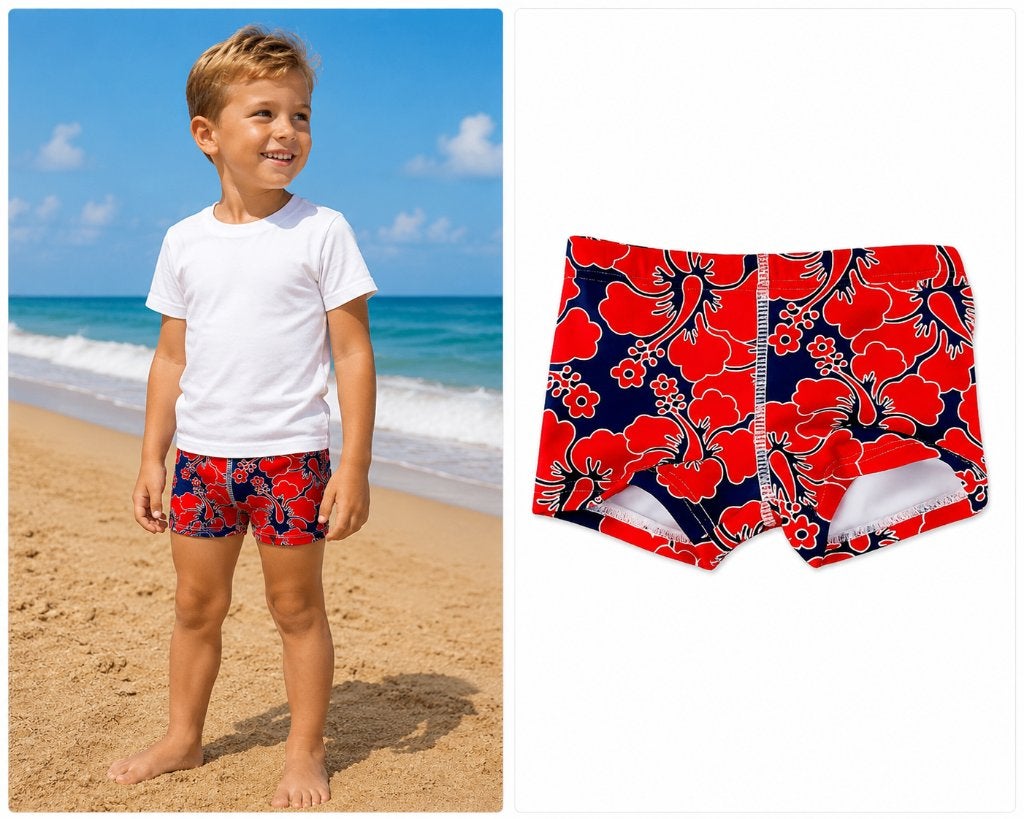 Zwembroek Boxer Just Beach Seagul Red maat 116 NIEUW, SO, Maat 116, Nieuw, Info@juniorcompany.nl