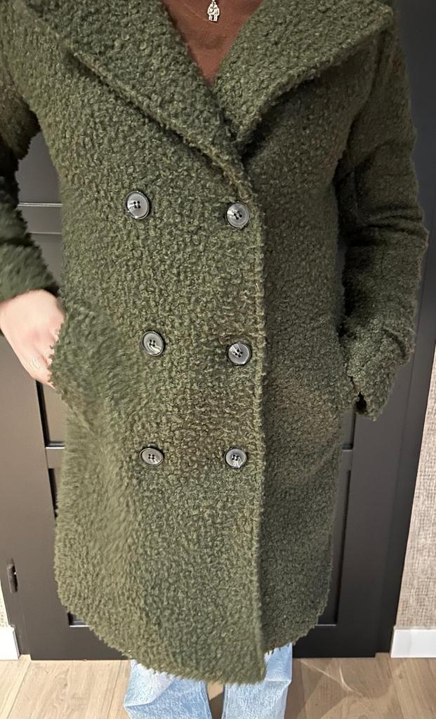Mooie warme winterjas, groen, Ophalen of Verzenden, Gedragen, Maat 36 (S), Groen