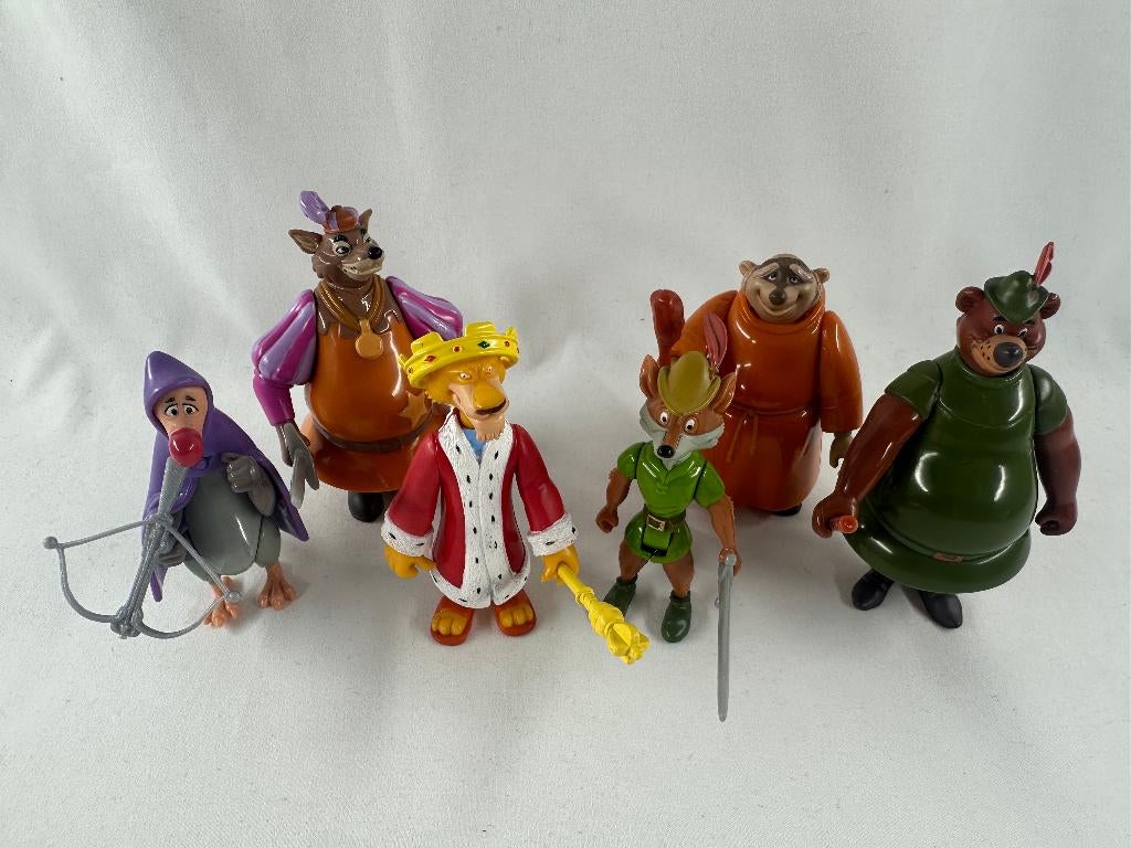 Robin Hood Disney's Famosa figuren set van 6 stuks, Verzamelen, Beeldje of Figuurtje, Onbekend, Overige figuren, Ophalen of Verzenden