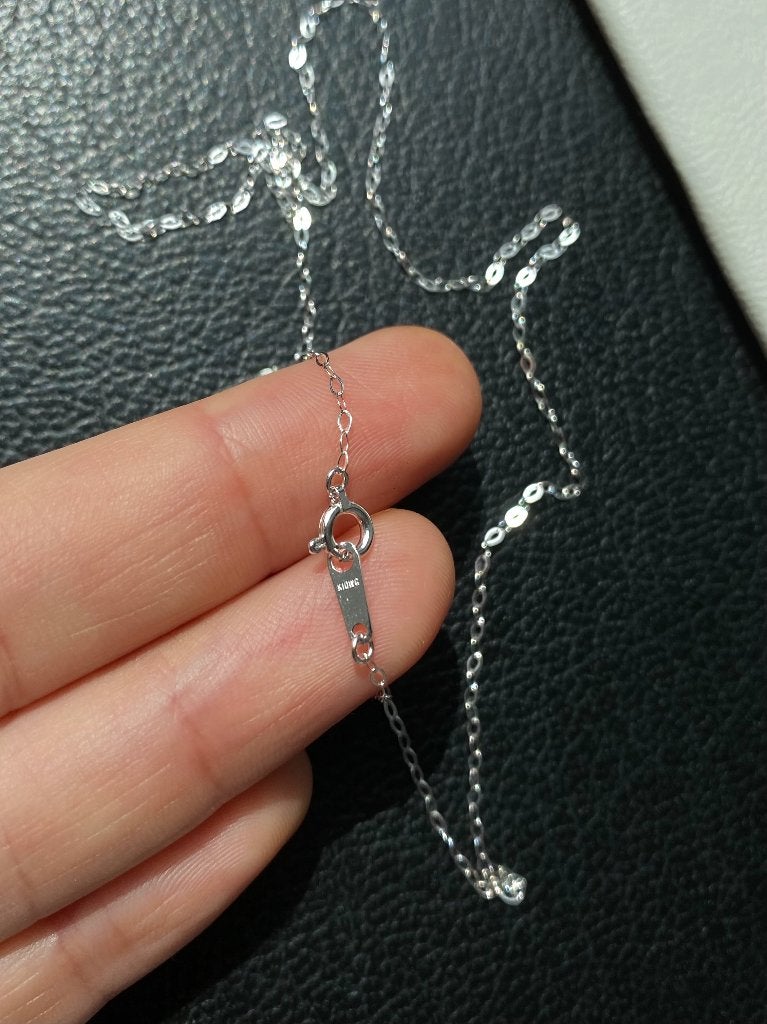 10K witgouden ketting collier, Verstelbaar, Wit, Nieuw, Ophalen of Verzenden