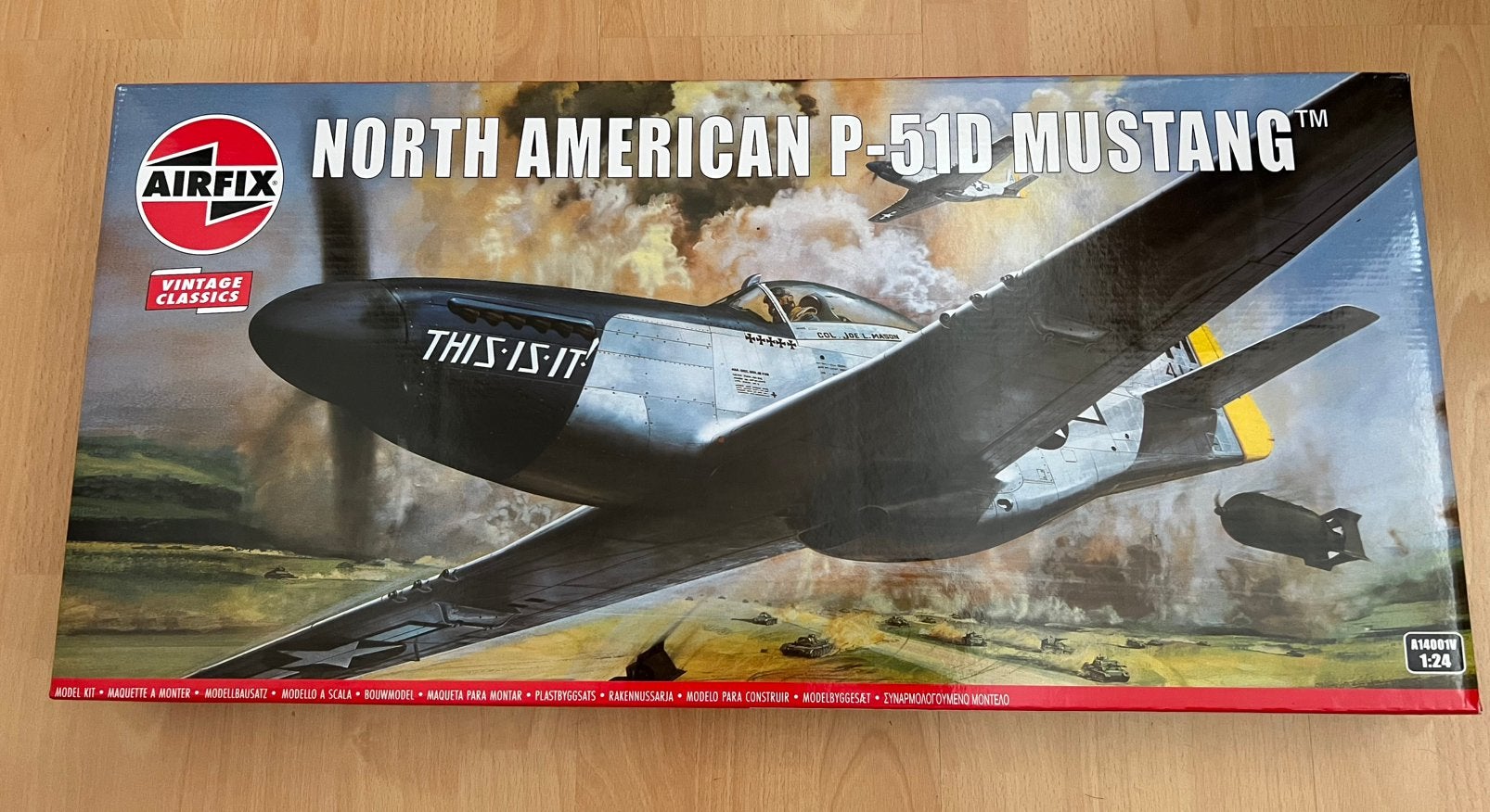 P-51D mustang, Hobby en Vrije tijd, Modelbouw | Vliegtuigen en Helikopters, Overige merken, Nieuw, Ophalen of Verzenden, Groter dan 1:72