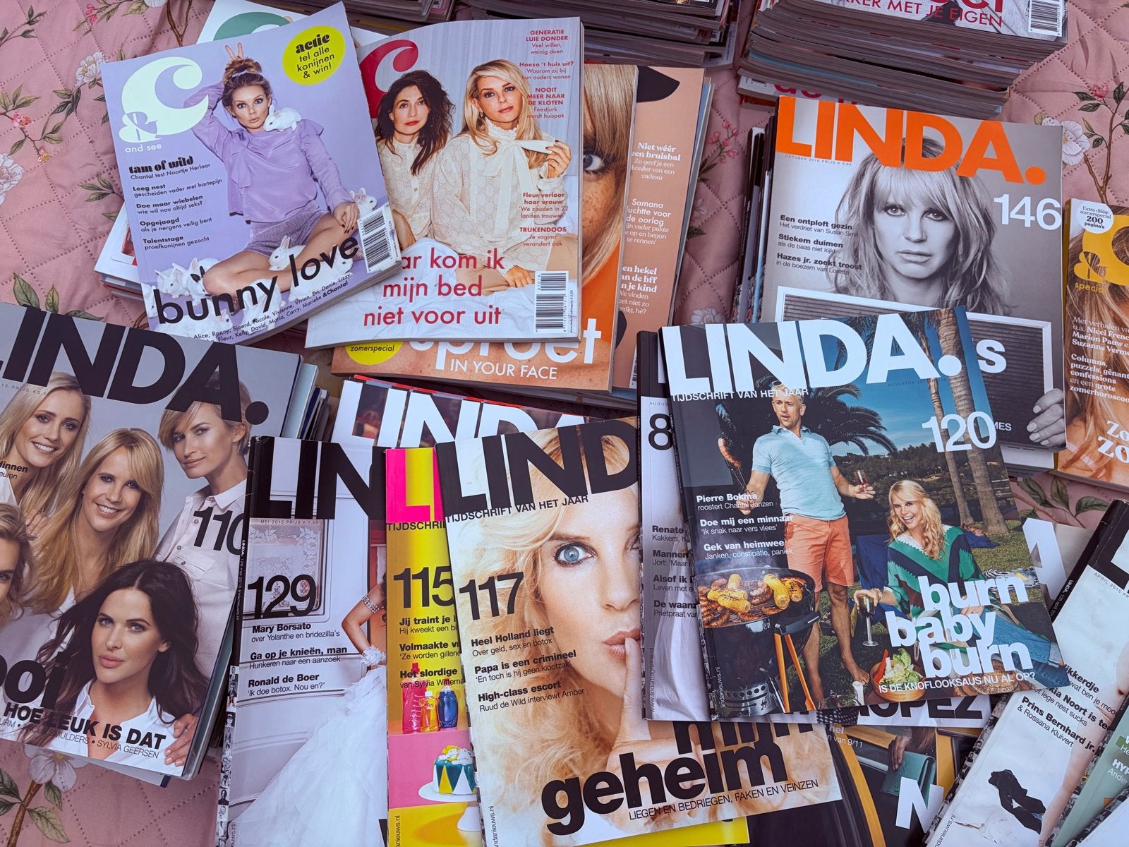 Grote collectie LINDA Magazine en &C Magazine, Boeken, Tijdschriften en Kranten, Ophalen, Gelezen, Damesbladen