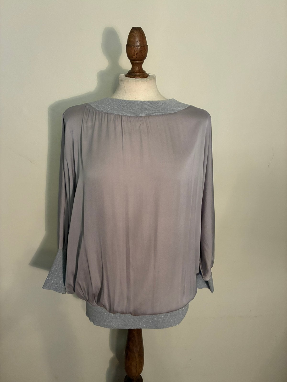 CAROLINE BISS BLOUSE TAUPE/GREY, Verzenden, Zo goed als nieuw, Maat 38/40 (M), Overige kleuren