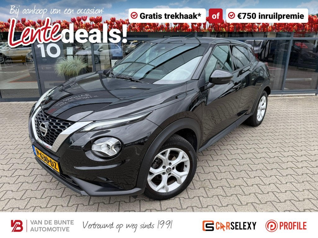 Nissan Juke 1.0 DIG-T Automaat Business Ed.*Lederen Bekledin, Auto's, Nissan, Euro 6, Zwart, Bedrijf, 3 cilinders