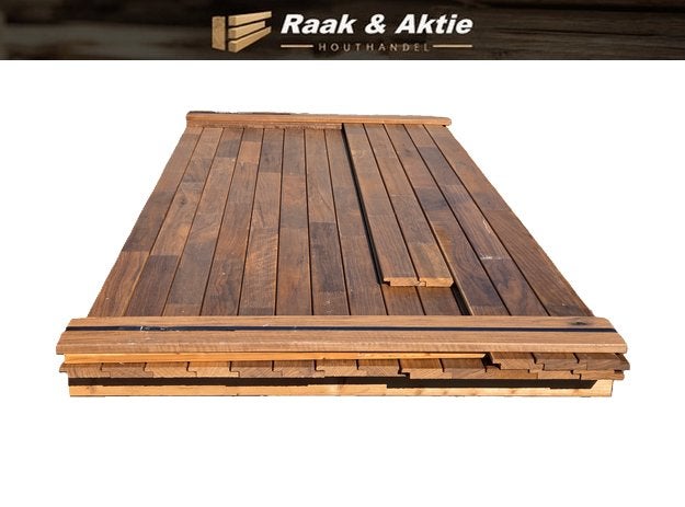 2.9 m2 channelsiding rabat - nr: HP132, Tuin en Terras, Ophalen, Planken, Nieuw, Hardhout