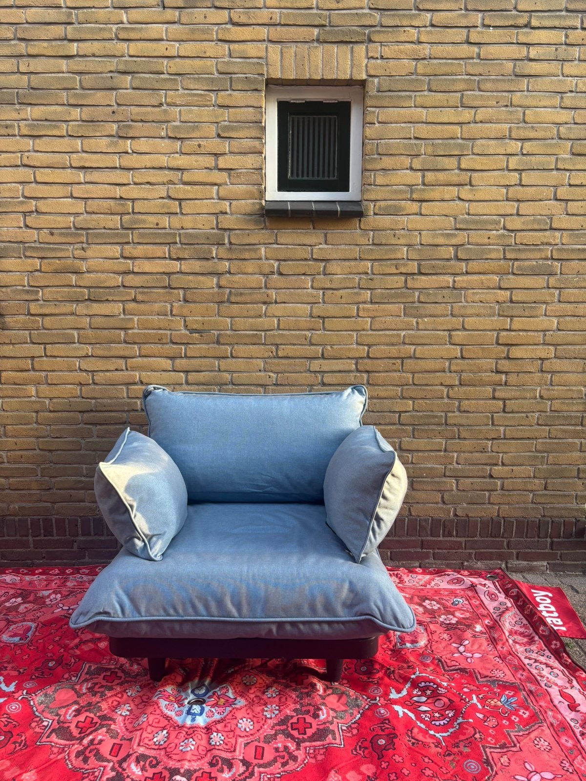 ️ 🪑Fatboy Paletti Lounge Chair Storm Blue incl hoes, Ophalen, Zo goed als nieuw