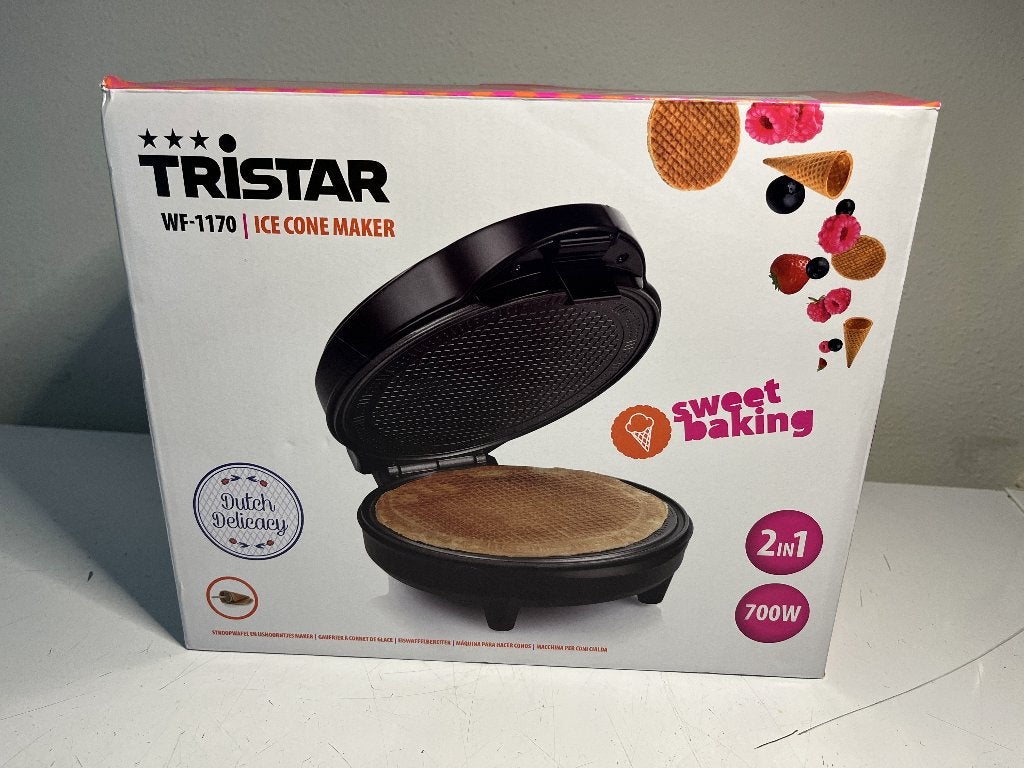 Tristar Wafelijzer WF-1170 700W Stroopwafels en ijshoorntjes, Ophalen of Verzenden, Nieuw