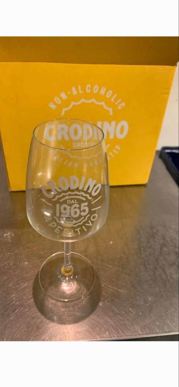 Crodino Aperitivo glas - Nieuw in doos, Nieuw, Ophalen of Verzenden, Overige merken, Glas