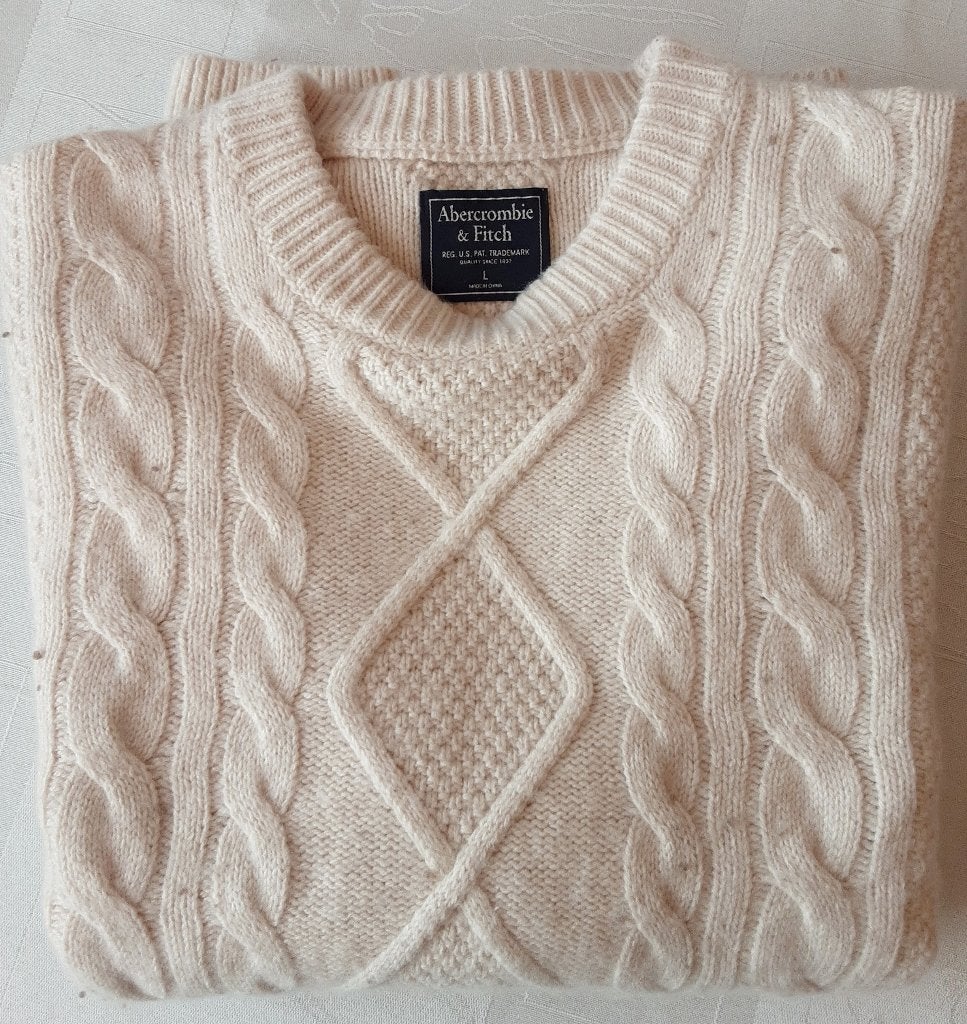 heren trui van Abercrombie & Fitch, Verzenden, Zo goed als nieuw, Maat 52/54 (L), Beige