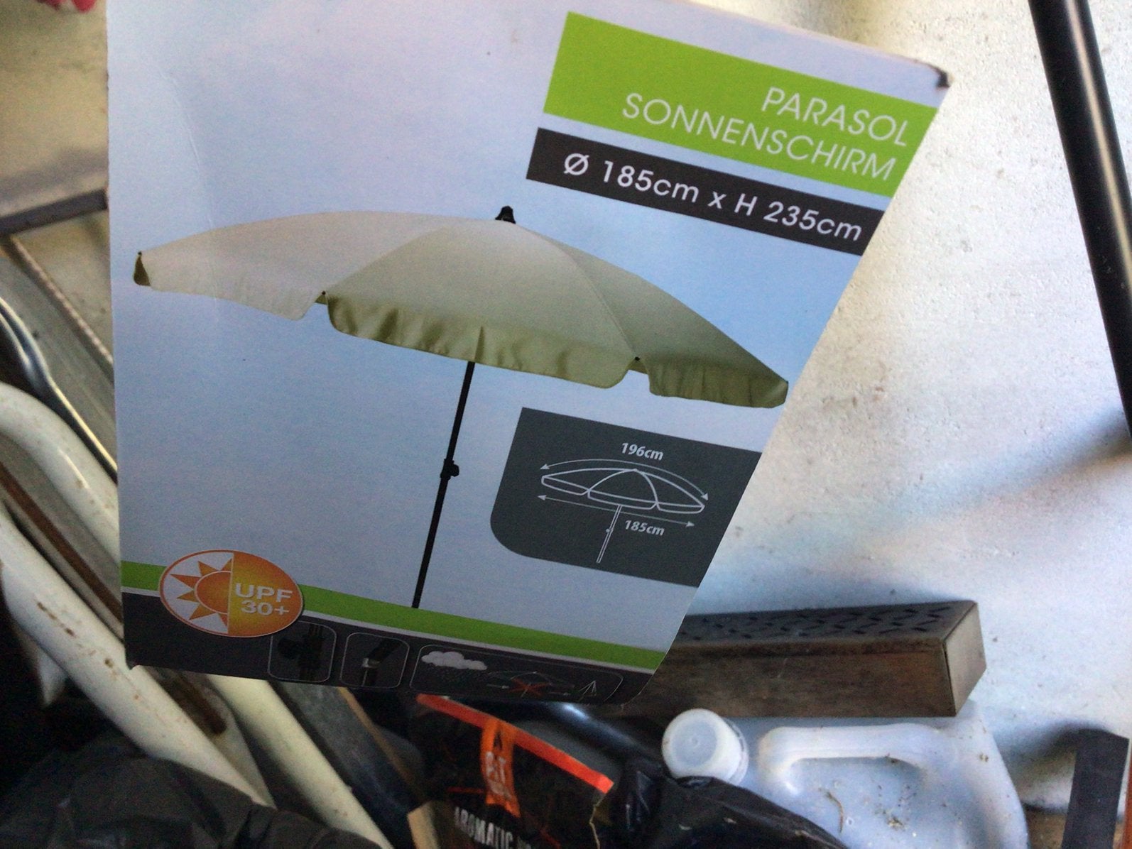 Nieuwe parasol met voet, Kantelbaar, Nieuw, Stokparasol, 2 tot 3 meter