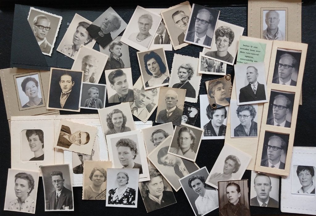 Partij oude pasfoto's, Verzenden, Gebruikt, Overige onderwerpen, Foto