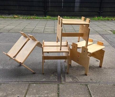 vintage houten krukjes/stoeltjes €10,-p/st kinderdagverblijf, Ophalen, Overige typen