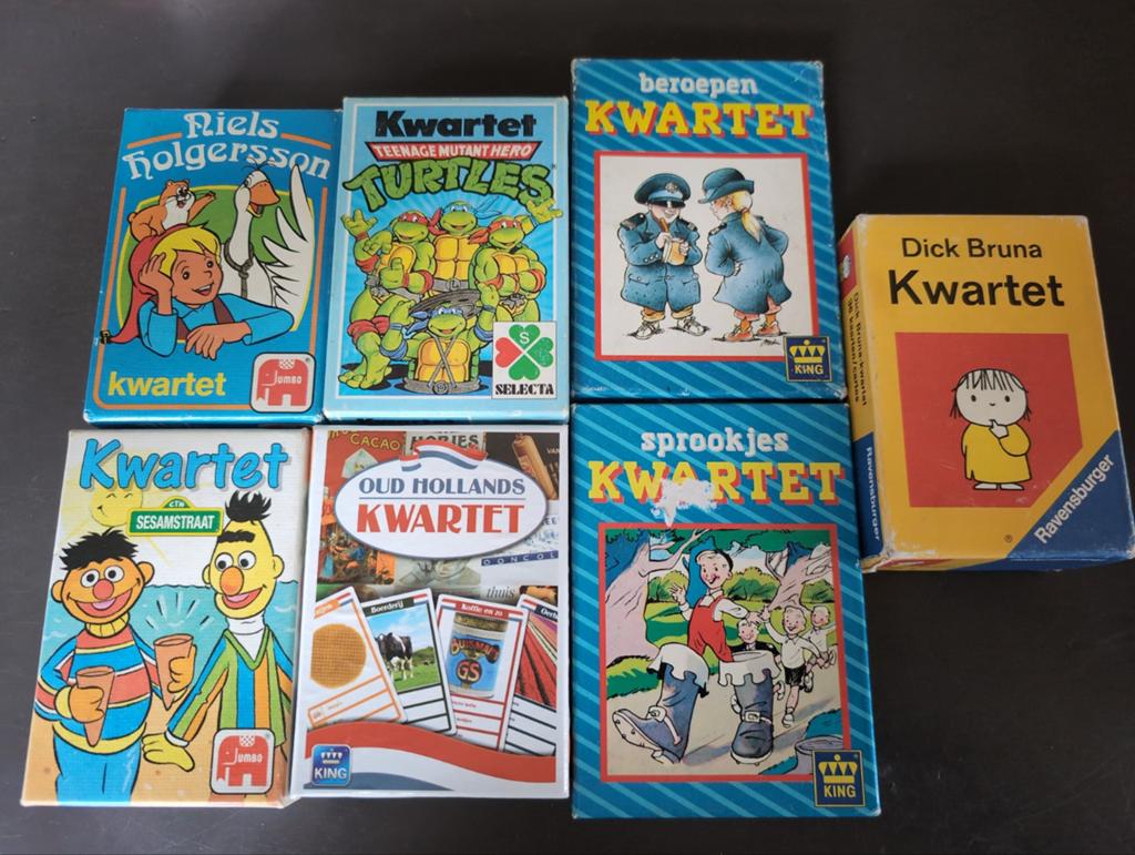 Jumbo, King, Selecta, Ravensburger kwartetten 7x, Verzamelen, Ophalen of Verzenden, Kwartet(ten)