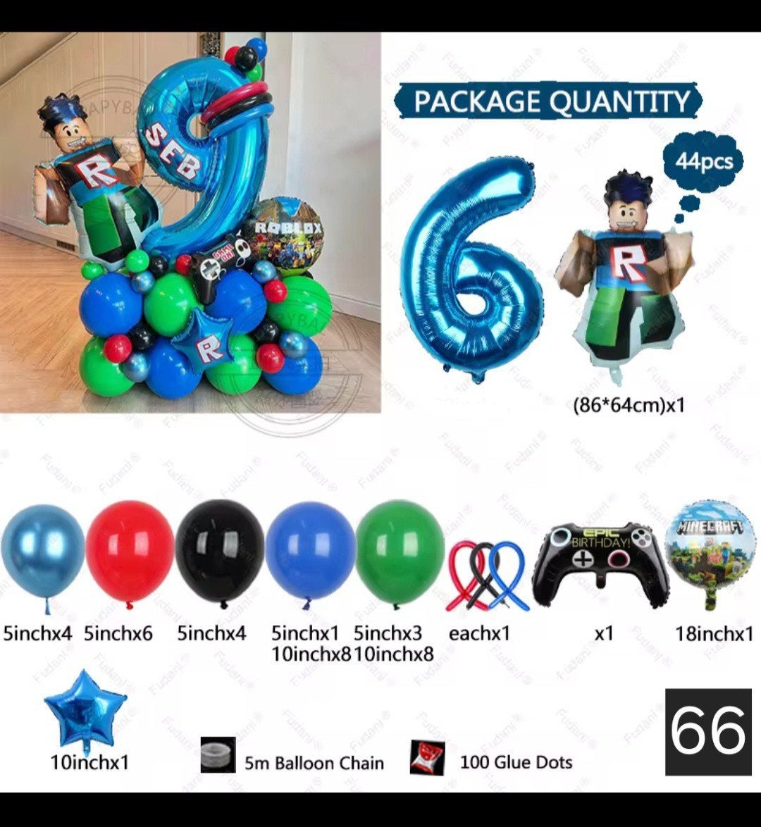 Roblox Verjaardagsfeest Decoratie Ballonnen Set - Nieuw, Hobby en Vrije tijd, Feestartikelen, Ophalen, Nieuw, Versiering, Verjaardag