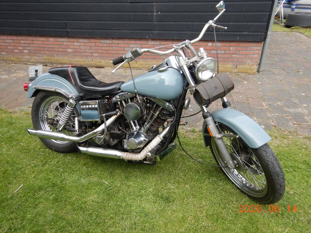Harley Davidson shovelhead 1200 cc naked bike 1972, Motoren, Motoren | Harley-Davidson, 2 cilinders, Particulier, 1200 cc, Handgeschakeld