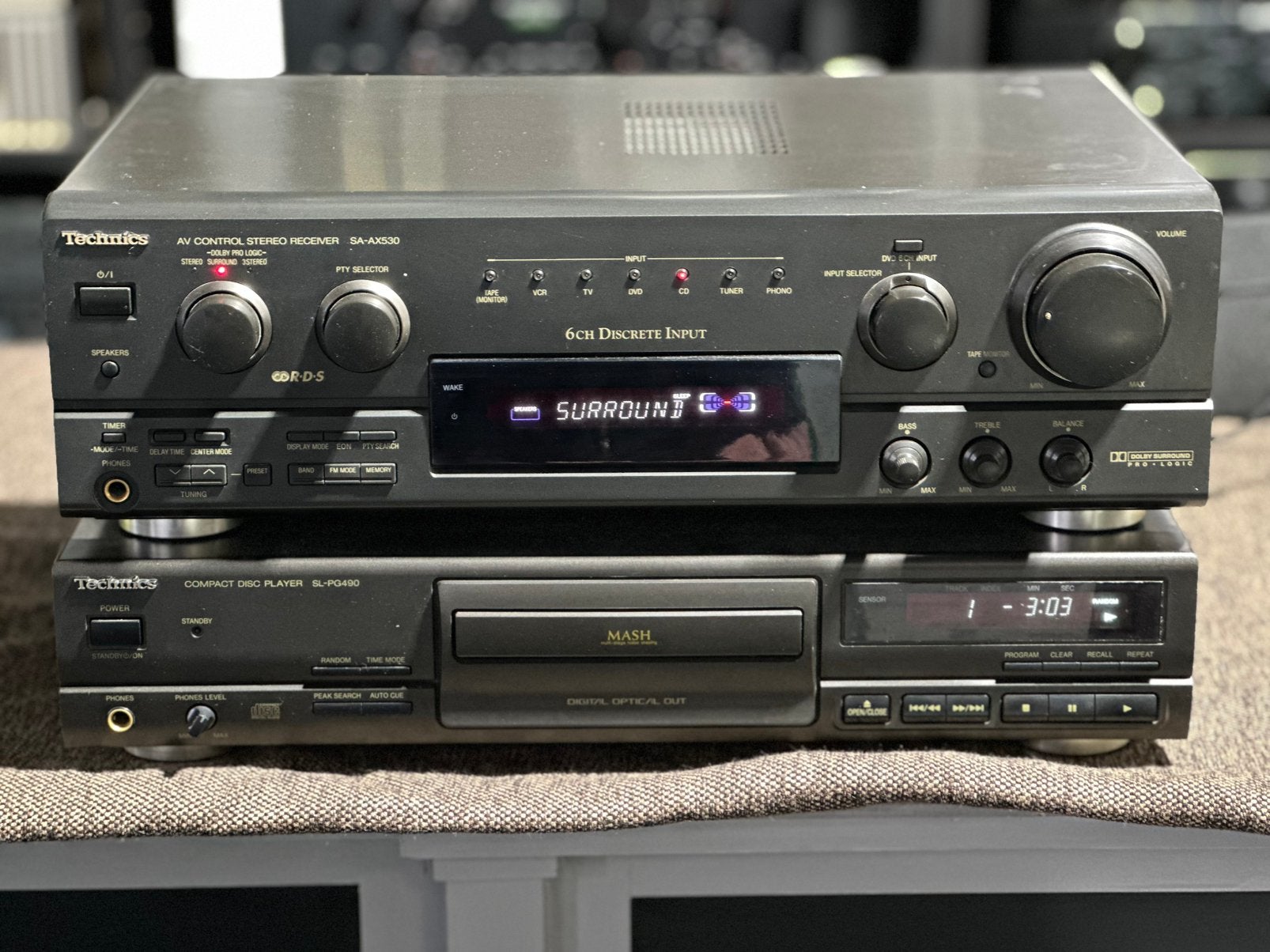 Technics SA-AX530 en Technics SL-PG490, Overige merken, Technics, Gebruikt, MP3-aansluiting