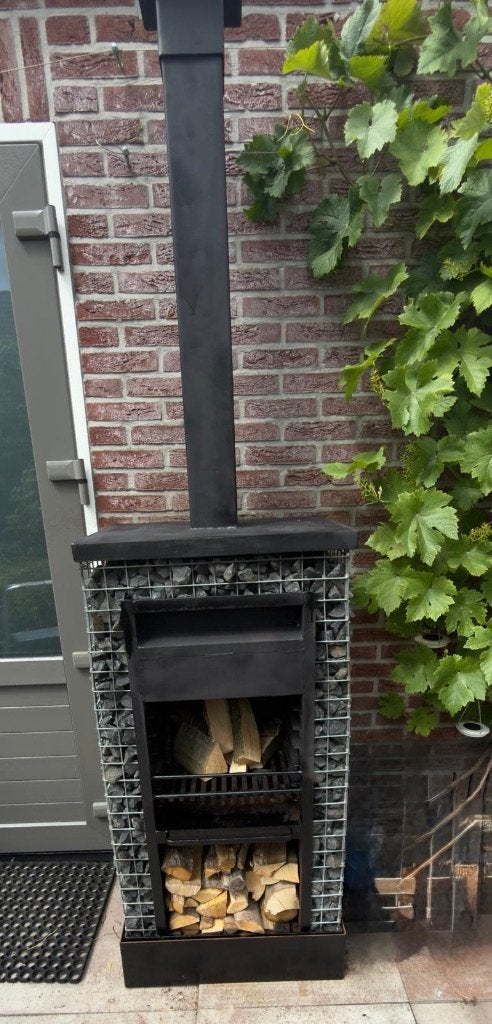 Prachtige tuinhaard & BBQ mogelijkheid, direct beschikbaar!, Tuin en Terras, Tuinhaarden, Ophalen, Gebruikt