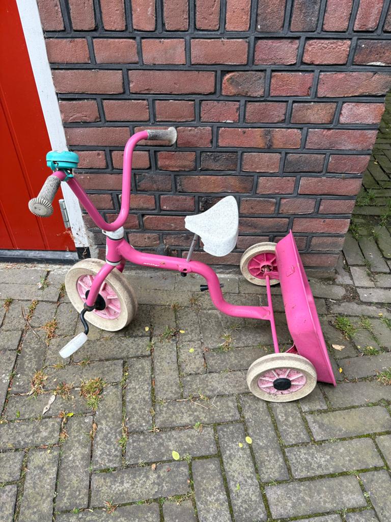 Winther driewieler - Roze met bakje, Ophalen, Gebruikt