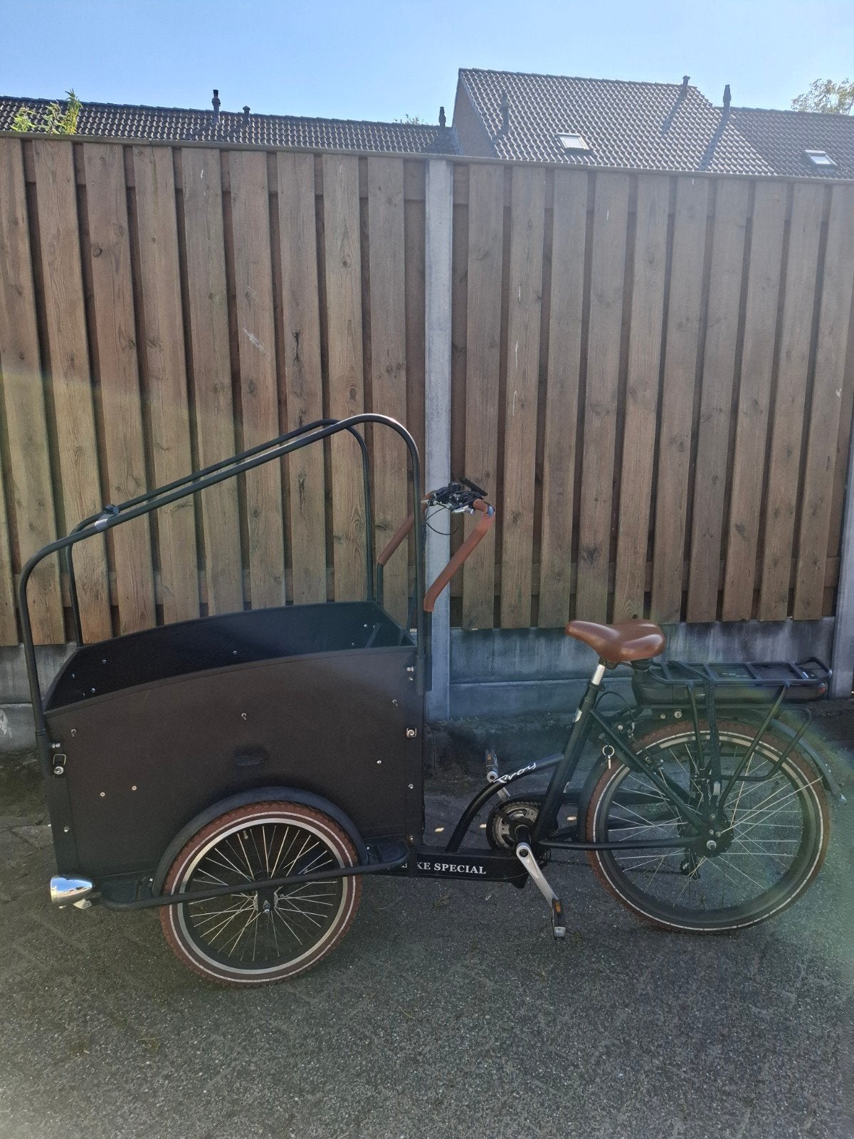 Vogue Troy elektrische bakfiets, Fietsen en Brommers, 4 kinderen of meer, Gebruikt, Huif, Ophalen