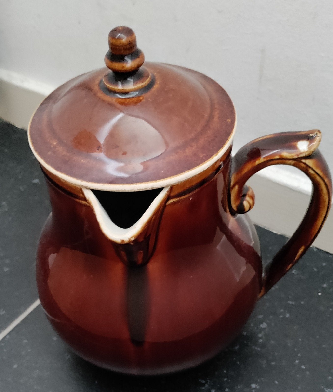 Koffiepot,Drôme,deksel,St.Uze,Provence,Frankrijk,Delaunay, Ophalen of Verzenden